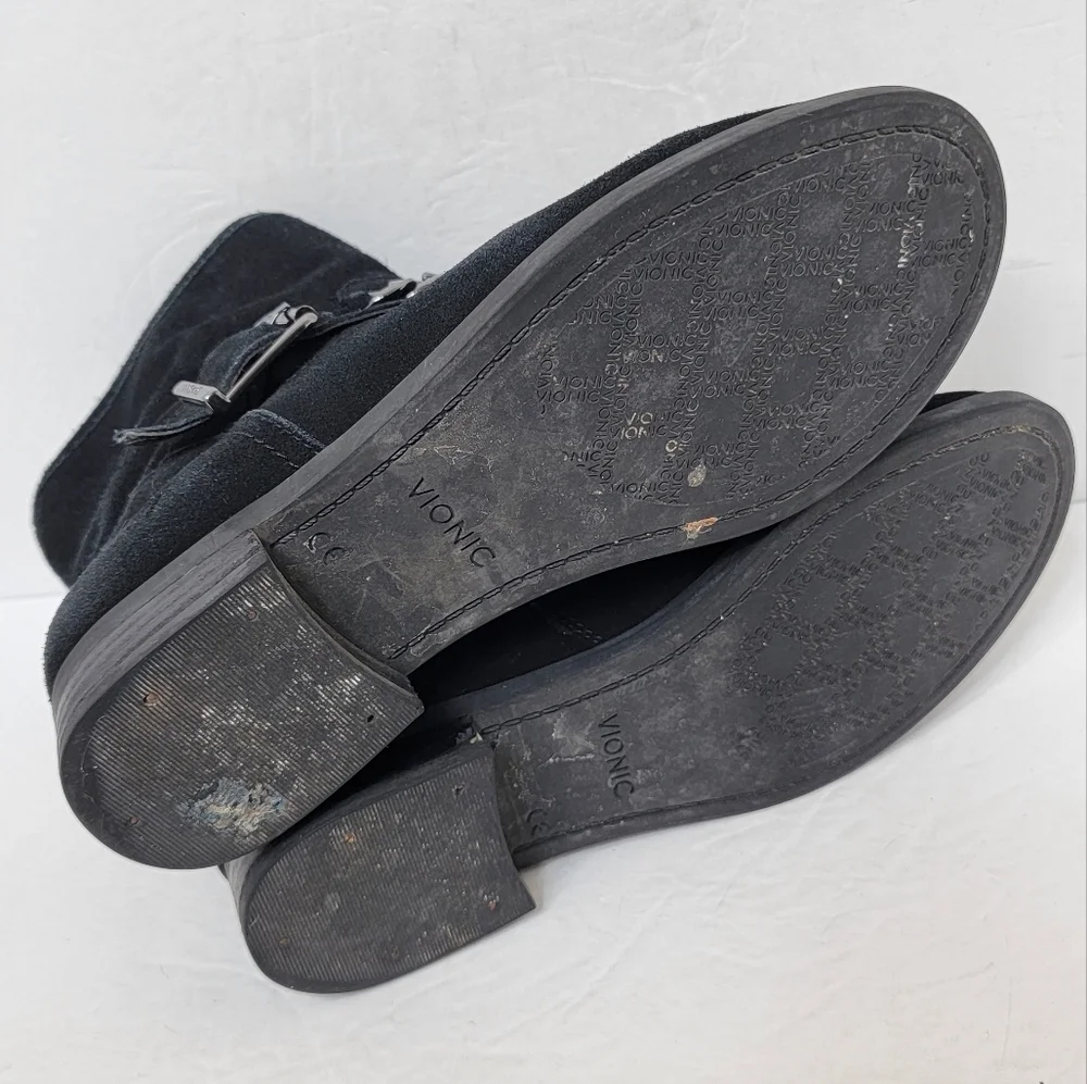 VIONIC Orthaheel Country Crescent Suede Boots Ankle Buckle Size 7.5 - Picture 9 of 14